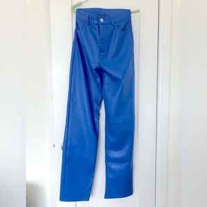 Dynamite blue leather pants size 2 (very stretchy so can fit size 4).